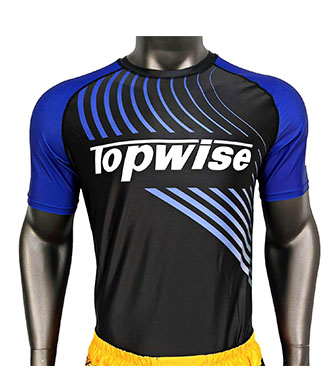 Blue Anti Slip Bjj Rashguard