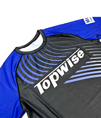 Blue Anti Slip Bjj Rashguard