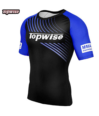 Blue Anti Slip Bjj Rashguard