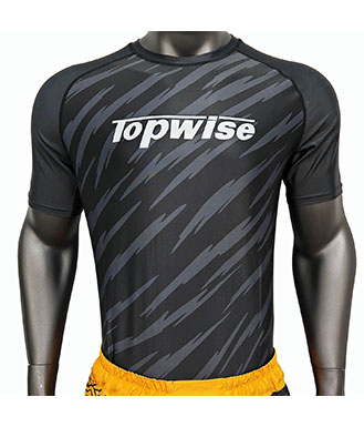 Black Bjj Rash Guard Short Sleeve