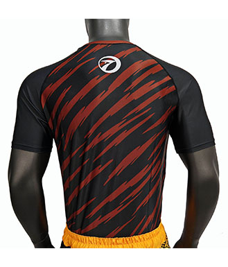 Red Bjj Rash Guard Short Sleeve