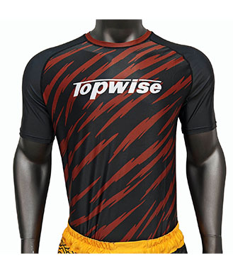 Red Bjj Rash Guard Short Sleeve