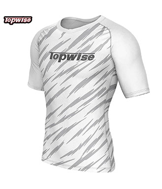 White Bjj Rash Guard Short Sleeve