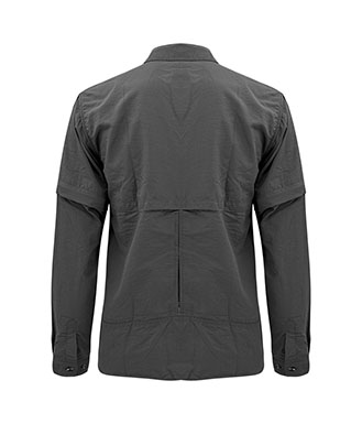 Grey Button Down Fishing Shirt