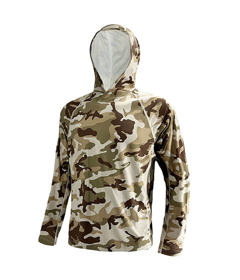 Brown Camo Fishing Hooded
