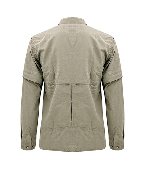 Khaki Button Down Fishing Shirt