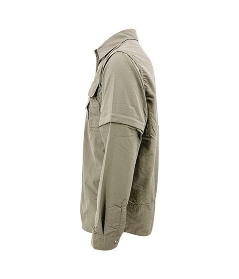 Khaki Button Down Fishing Shirt