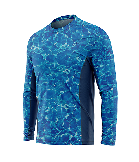 Dark Blue Performance Fishing Shirt