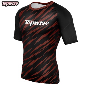 Red Bjj Rash Guard Short Sleeve