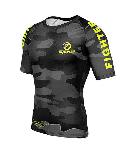 Yellow Camouflage Bjj Rashguard