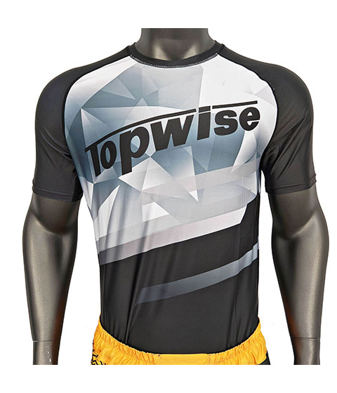 Black and White MMA Rashguard