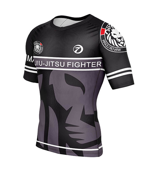 Natural fiber BJJ rash guard